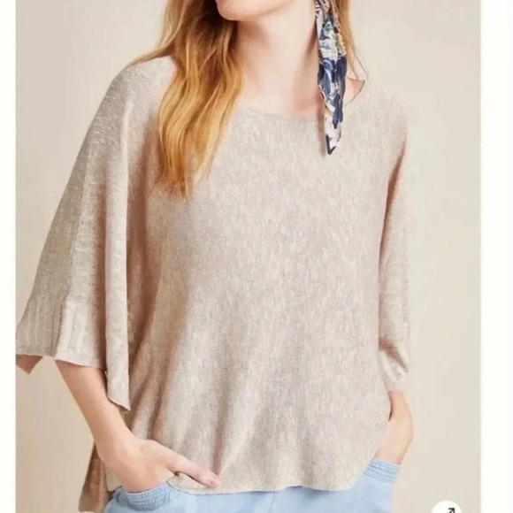 Anthropologie Alicia Shimmer Poncho Sweater Size Medium - Picture 11 of 11